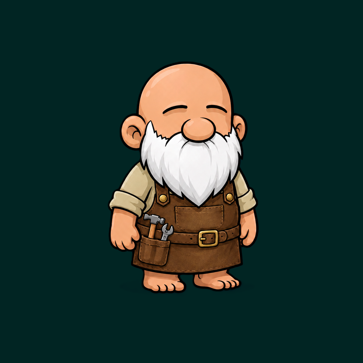 Craftsman gnome illustration