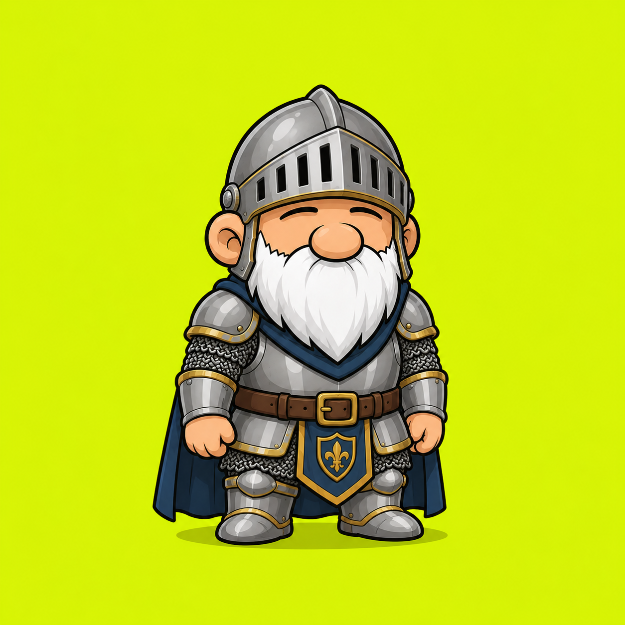 Military gnome illustration