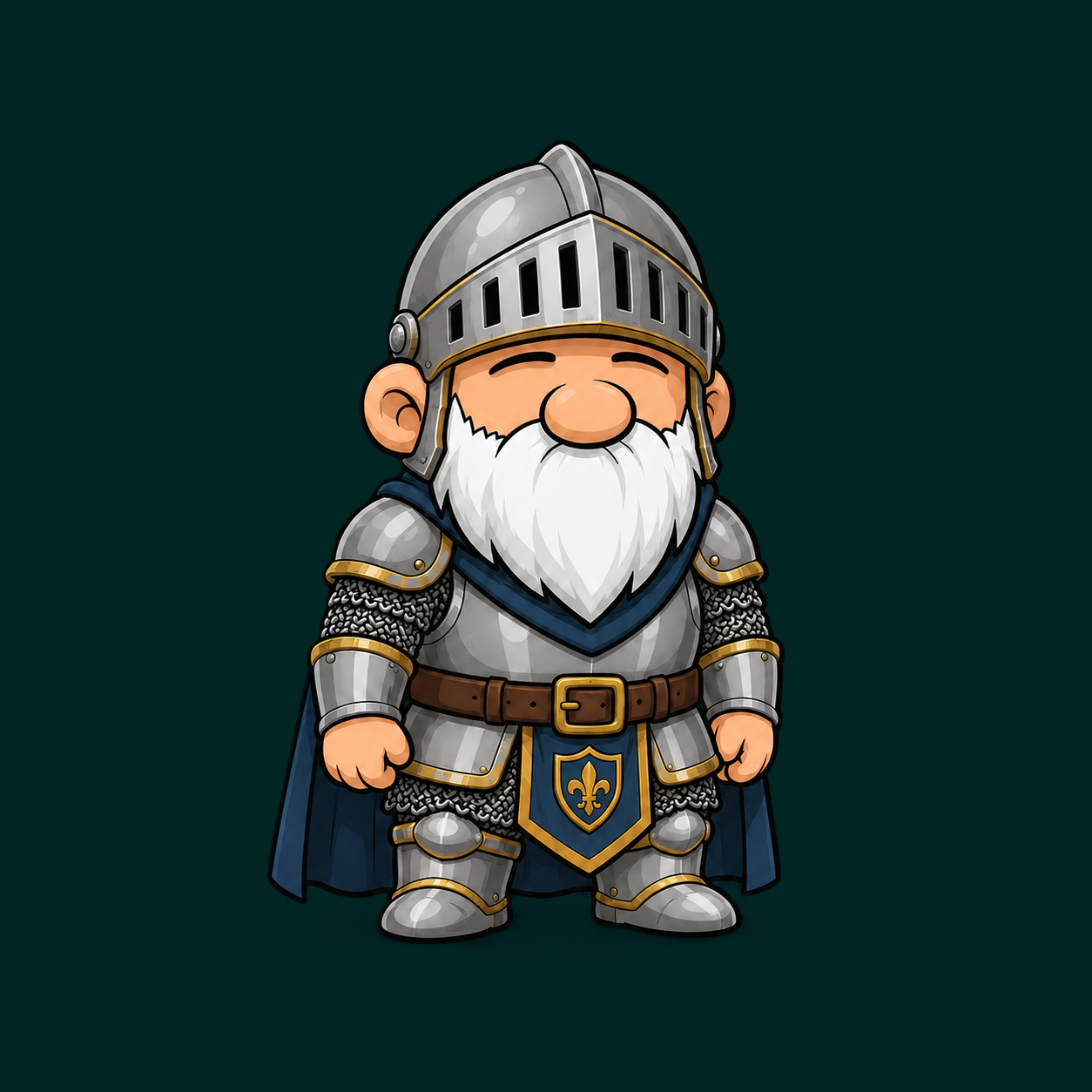 Military gnome illustration