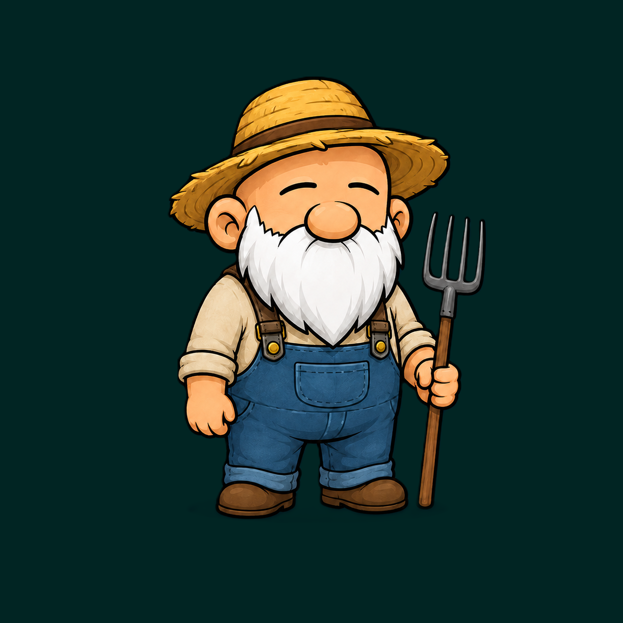 Peasant gnome illustration